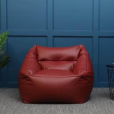 Plush Home Leather Bean Bag Chair