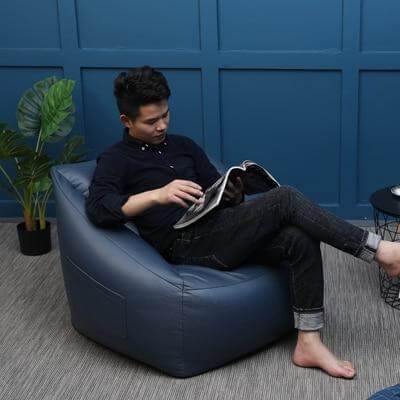 Plush Home Leather Bean Bag Chair