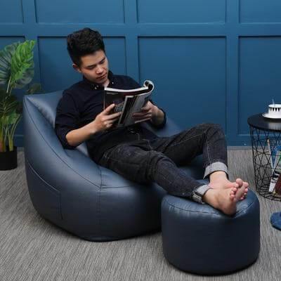 Plush Home Leather Bean Bag Chair