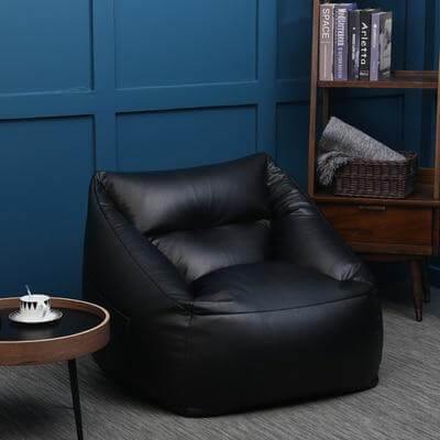 Plush Home Leather Bean Bag Chair