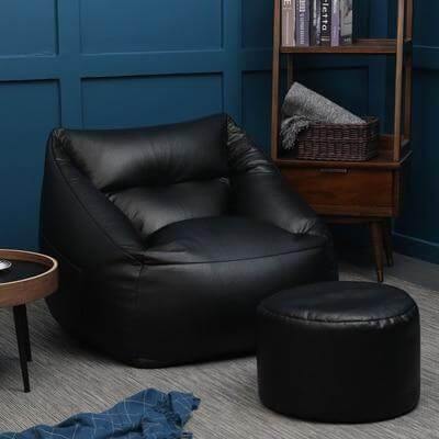 Plush Home Leather Bean Bag Chair