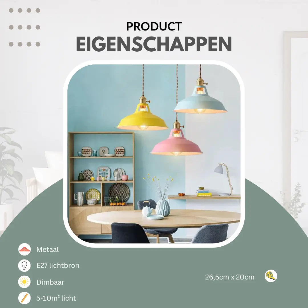 Retro Multicolor Pendant Light