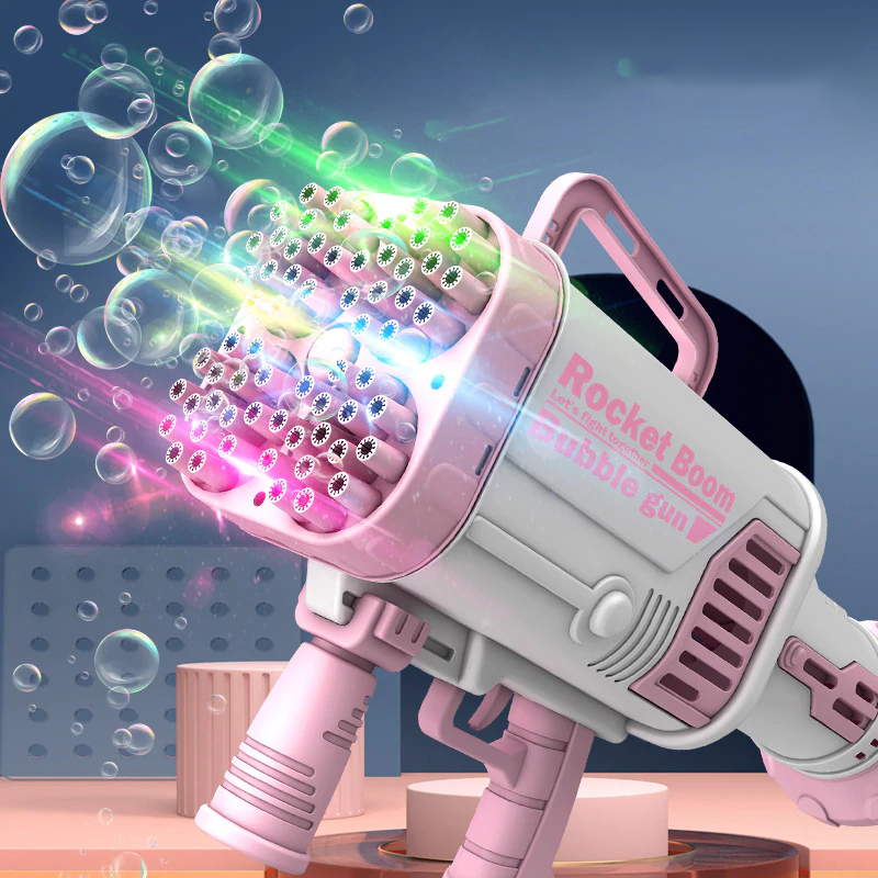 Colorful LED Bubble Gun Toy - Luxicro