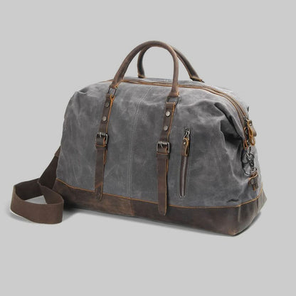 Big Duffel Style Leather Holdall Travel Bag