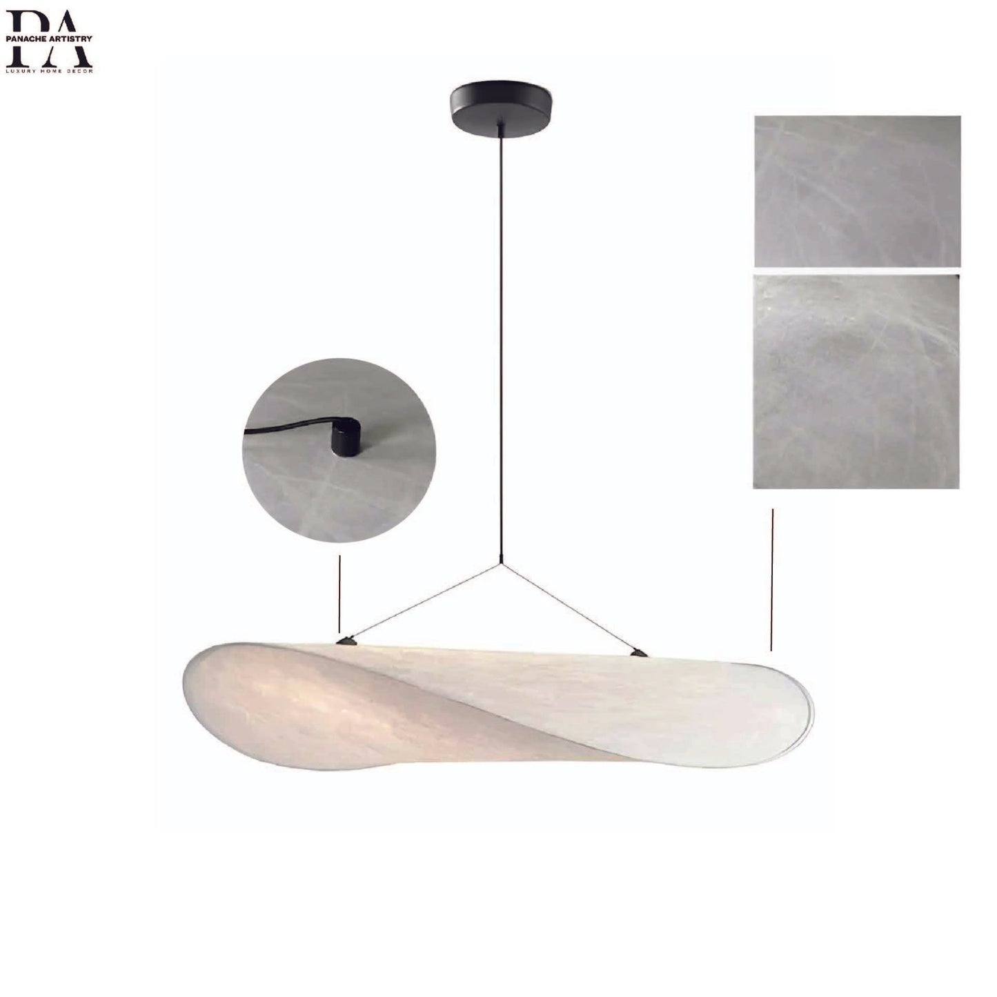 Airy White Glass Pendant Lamp