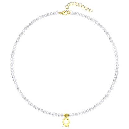 Elegant Personalized Pearl Name Necklace