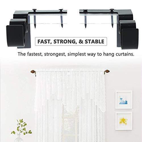 Simple Mount Curtain Rod Holder (2 Pack)