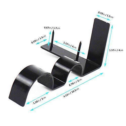 Simple Mount Curtain Rod Holder (2 Pack)