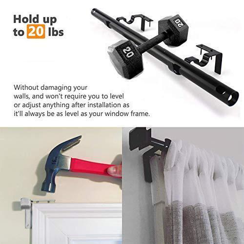 Simple Mount Curtain Rod Holder (2 Pack)