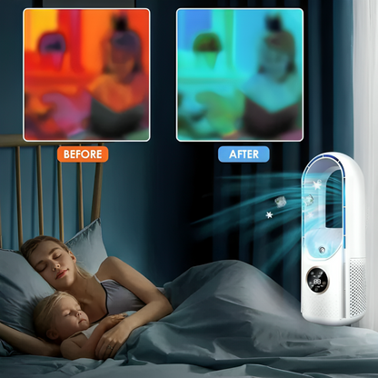 Compact Silent Bladeless Cooling Fan Portable Unit