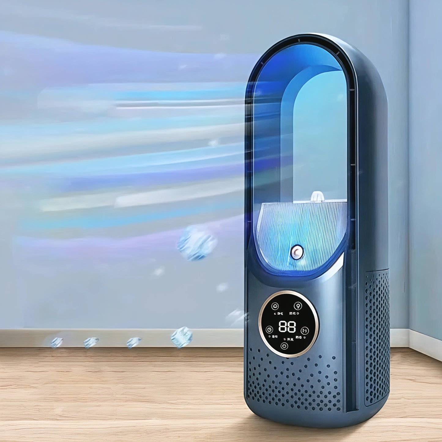 Compact Silent Bladeless Cooling Fan Portable Unit