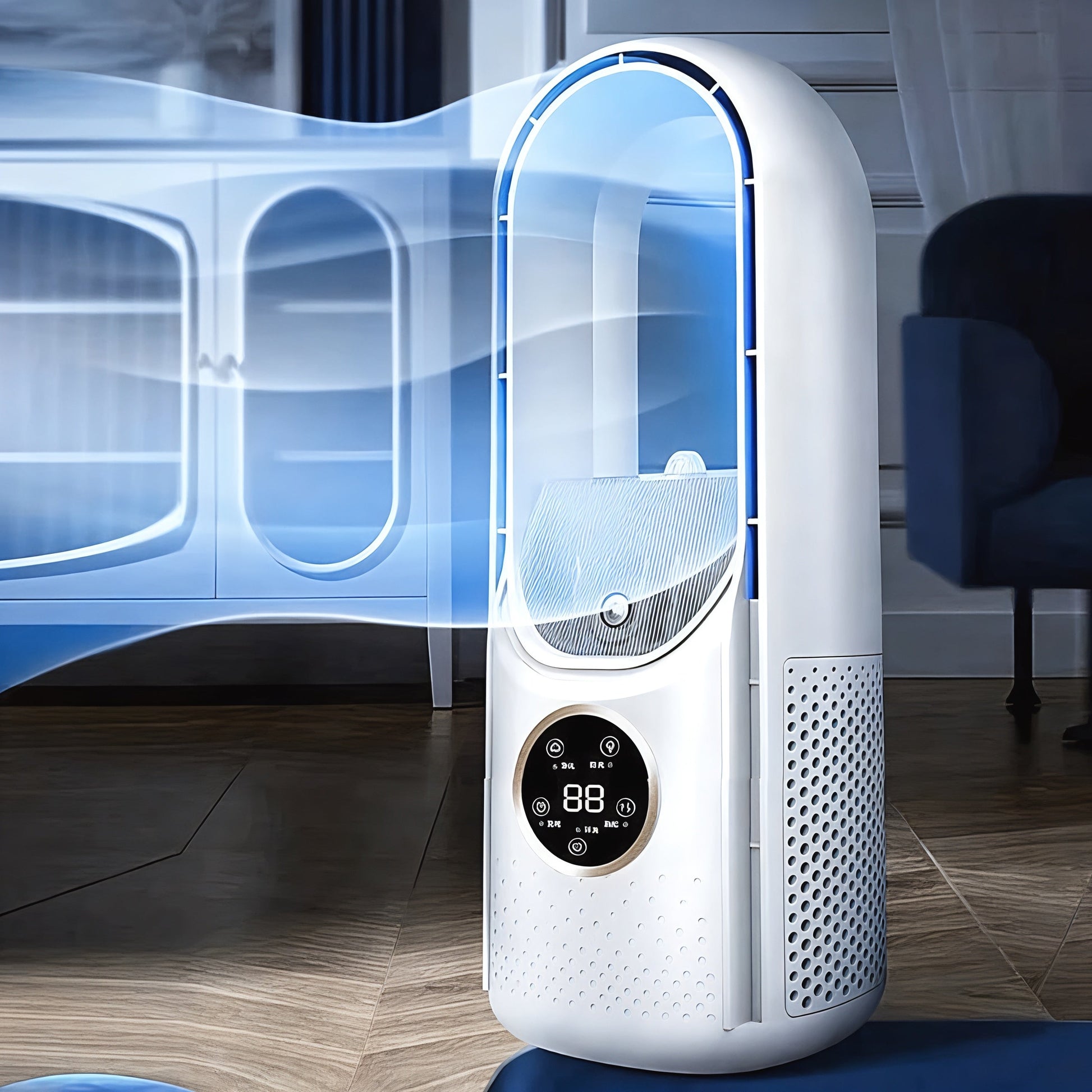Compact Silent Bladeless Cooling Fan Portable Unit - Luxicro