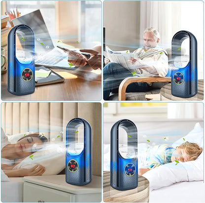 Compact Silent Bladeless Cooling Fan Portable Unit