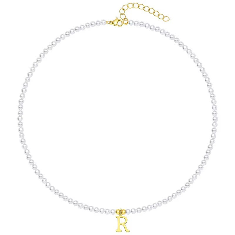 Elegant Personalized Pearl Name Necklace
