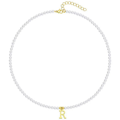 Elegant Personalized Pearl Name Necklace