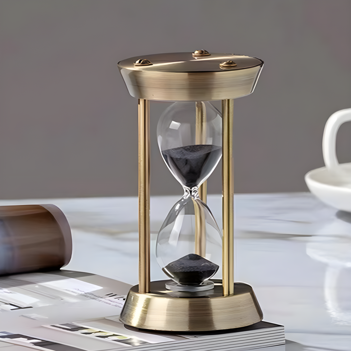 Vintage Style Metal Hourglass
