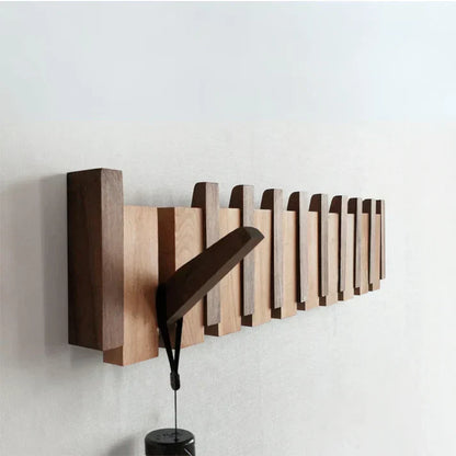 Rustic Wood Piano Coat Hook Wall Mount