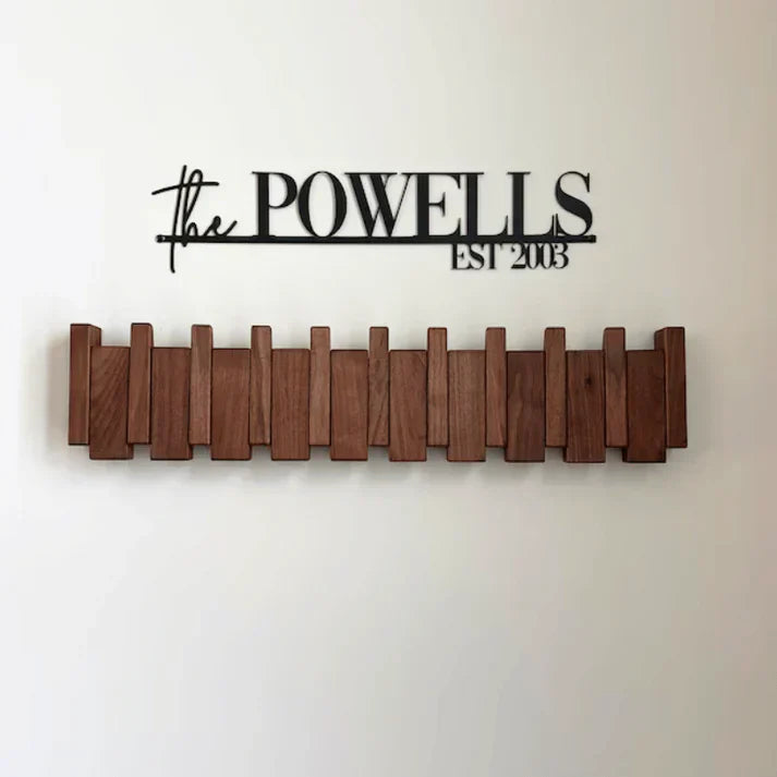 Rustic Wood Wall Mounted Coat Hook