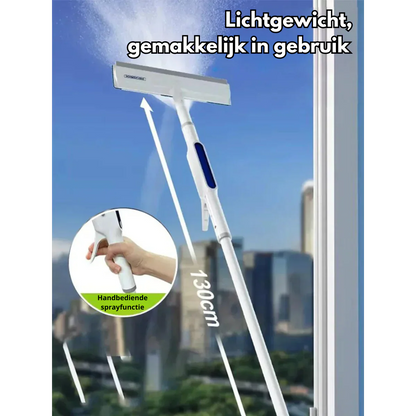 Practical 3-in-1 Window Cleaner with Spray and Wipe