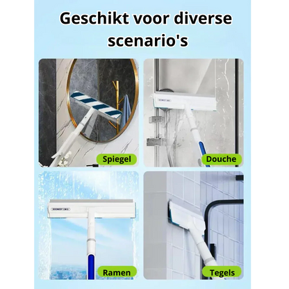 Practical 3-in-1 Window Cleaner with Spray and Wipe