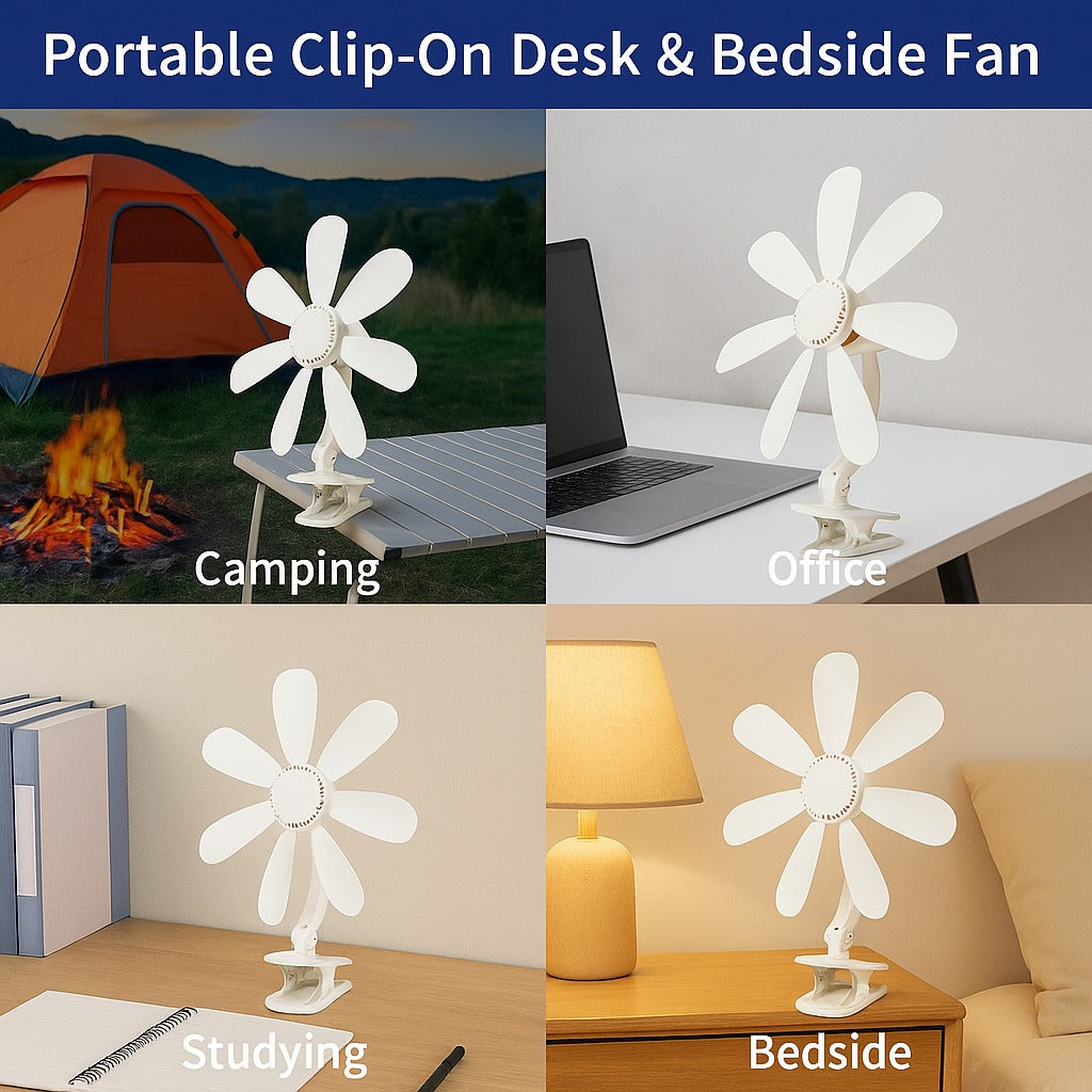 Compact Rechargeable Personal Table Fan