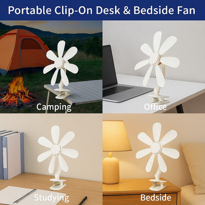Compact Rechargeable Personal Table Fan