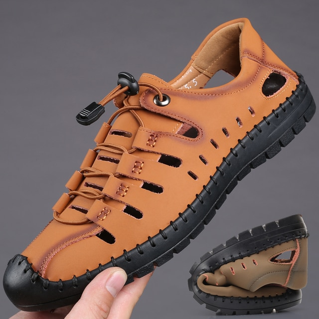 Relaxed Fit Leather Flip Flop Sandal - Luxicro