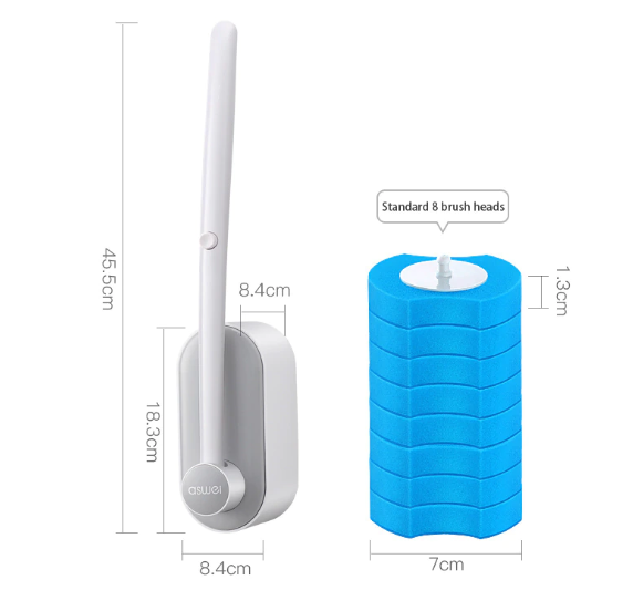 Long Handle Bathroom Toilet Cleaning Brush Set