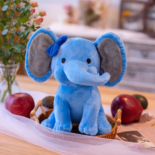 Cuddly Gray Plush Baby Pillow Toys