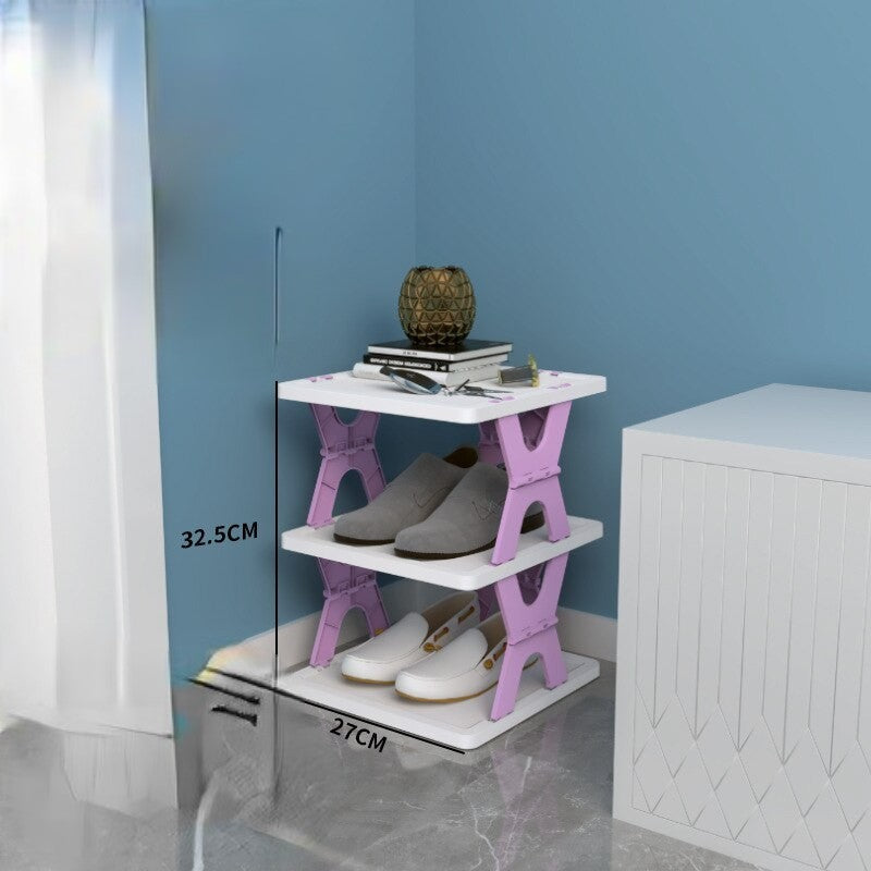 Compact Collapsible Shoe Organiser Rack
