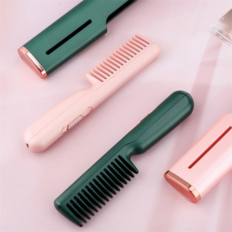 Compact Ceramic Hair Straightening Brush