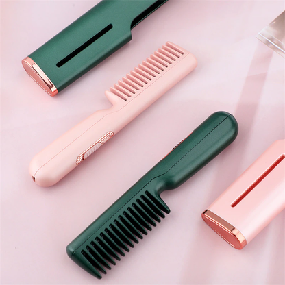 Compact Ceramic Hair Straightening Brush