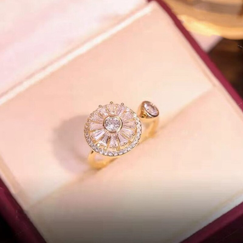 Beautiful Floral Spinning Ring