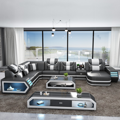 Spacious Premium Oversized Sectional Couch Set - Luxicro