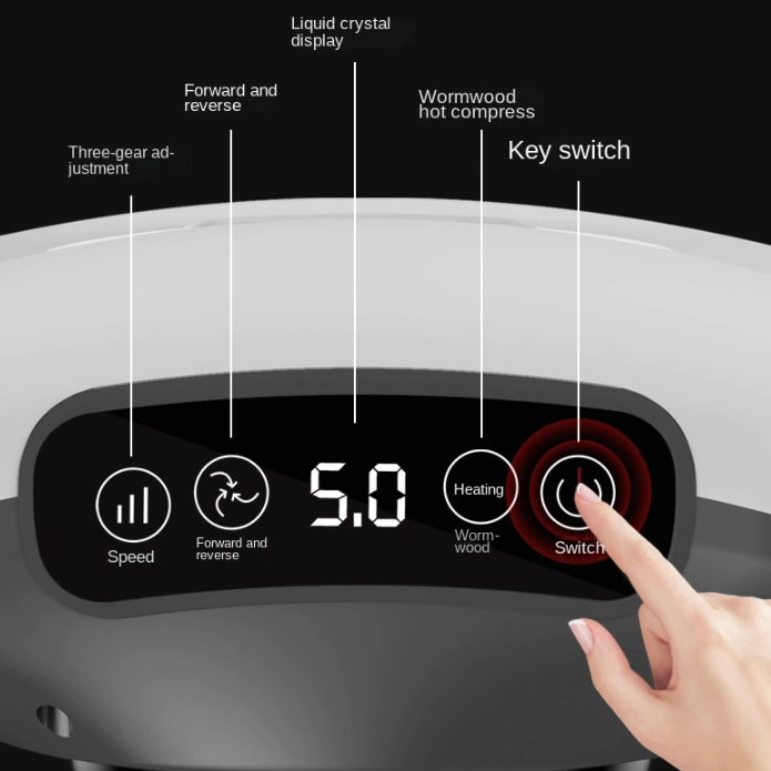 Compact Electronic Abdominal Toning Massage Device