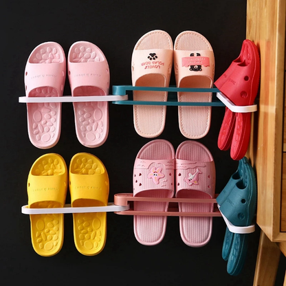 Foldable Wall Mount Shoe Organizer Rack