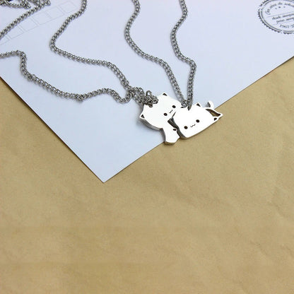 Funny Cat Shaped Magnet Necklace