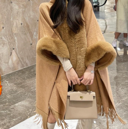 Soft Plush Hooded Poncho Throw Blanket for Women