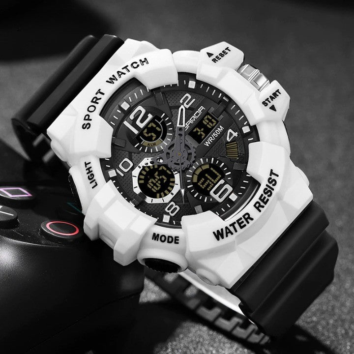 Rugged Outdoor Waterproof Sports Watch