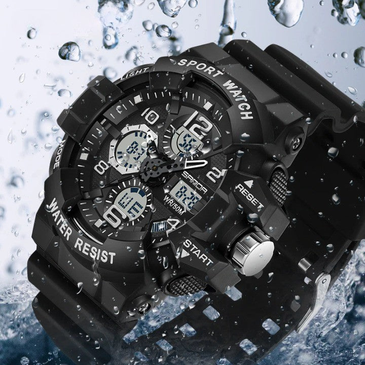 Rugged Outdoor Waterproof Sports Watch