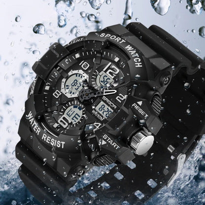 Rugged Outdoor Waterproof Sports Watch
