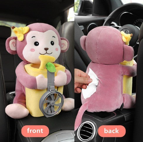 Soft Plush Friends Armrest Tissue Holder - Luxicro
