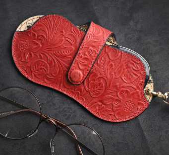 Premium Real Leather Eyeglass Case