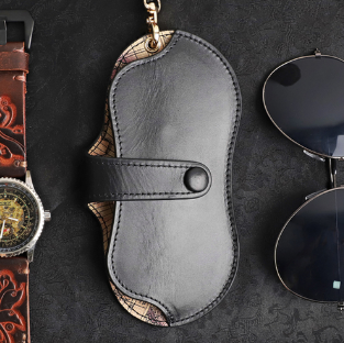 Premium Real Leather Eyeglass Case