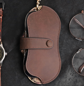 Premium Real Leather Eyeglass Case