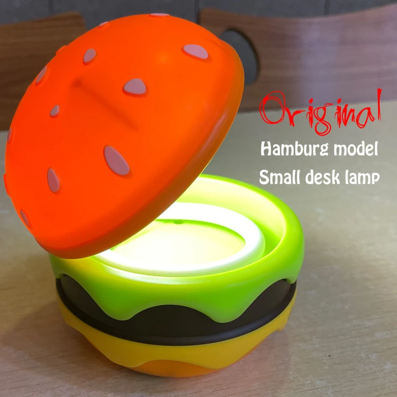 Portable Compact LED Burger Desk Lamp