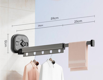Easy Fold Wall Mount Clothing Drying Rack