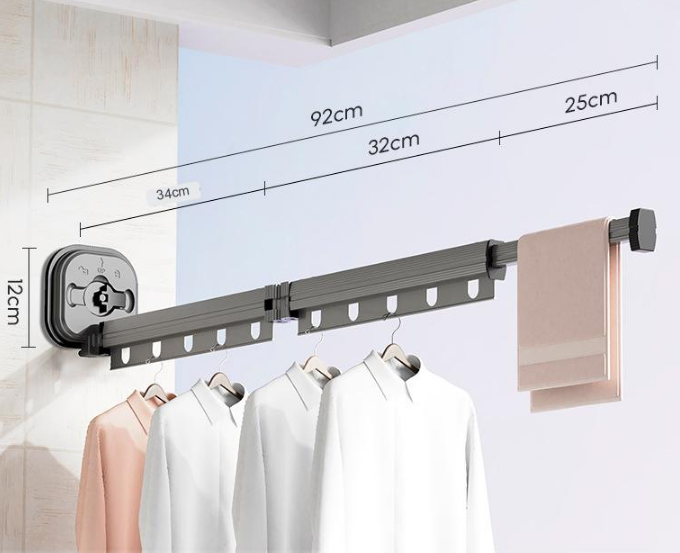 Easy Fold Wall Mount Clothing Drying Rack