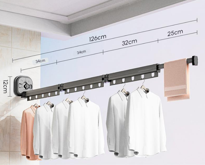 Easy Fold Wall Mount Clothing Drying Rack