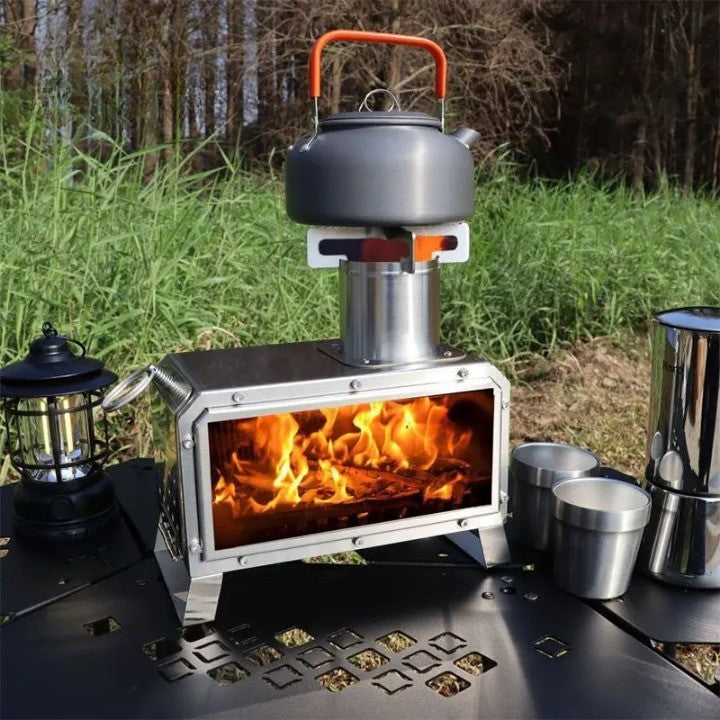 Compact Portable Wood Fire Camp Stove - Luxicro